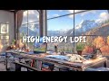 High Energy Lofi ~ 💪 Soft Focus Beats For A Powerful Workout, Study 📚 Lofi Study Corner