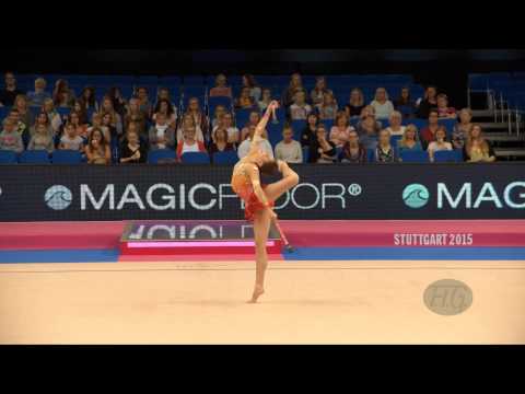 Angela KOSOULIEVA (POL) 2015 Rhythmic Worlds Stuttgart - Qualifications Clubs