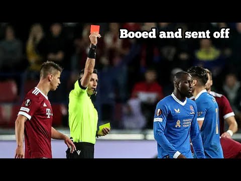 Glen kamara red card vs Sparta Prague | Sparta Prague vs Rangers | 1 - 0 | Glen Kamara