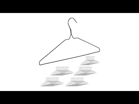 Schwarze Drahtbügel 48er Set Schwarz - Eisen - 41 x 21 x 1 cm