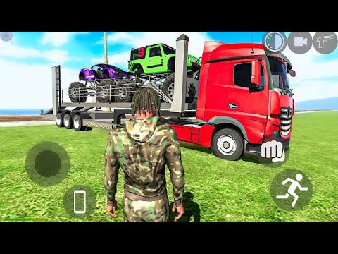 Police Officer Monster Trucks Transport Thar Yamaha Open City Simulator - Android Gameplay