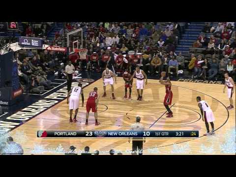 Anthony Davis Highlights Blazers vs. Pelicans 12.20.2014 - 7 Points, 6 Rebounds