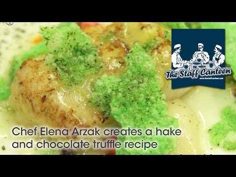 3-Michelin star Chef Elena Arzak creates a hake and chocolate truffle recipe