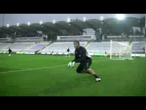 Bemelegítés a Békéscsaba elleni Ligakupa-mérkőzés előtt