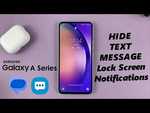 How To Hide Text Messages Notification Contents On Lock Screen Of Samsung Galaxy A14, A23, A34, A54