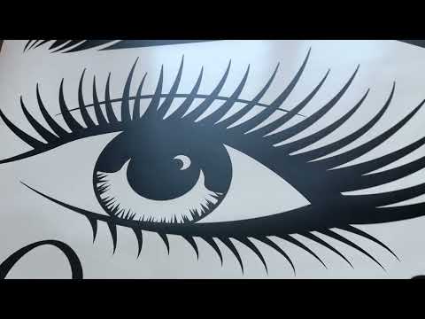 Наклейки на стену Brows and lashes S Глаз Ресницы Брови для салона красоты Happy Pocket Черная матовая - фото 2 - id-p2345755581