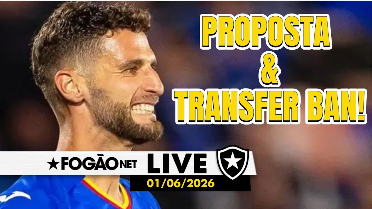 LIVE | Botafogo faz proposta por zagueiro português; clube sofre novo transfer ban