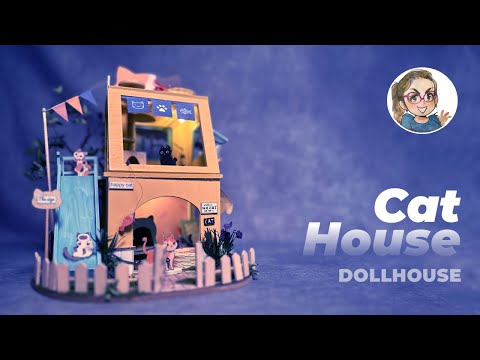 Purrfect Heaven | DIY Miniature Cat House Dollhouse Crafts | By Rolife