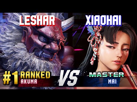 SF6 ▰ LESHAR (#1 Ranked Akuma) vs XIAOHAI (Mai) ▰ High Level Gameplay