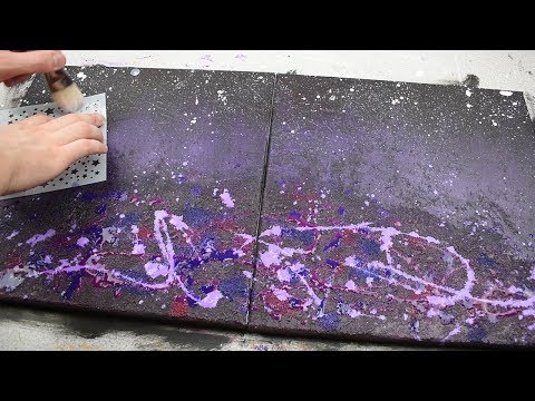 Diptych Abstract Painting (part 2) - Acrylic Painting Time-lapse Demonstration