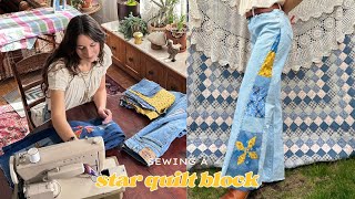 Star Quilt Block Tutorial - Tulipán Originals Jean Inserts part 1