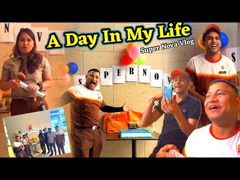 Staff Party In Kuwait !! Cake गीर गया मेरे से 😅 #team_member_life #koutfood  #cakecuttingvideo