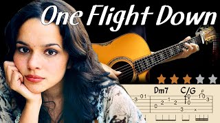 🔴Norah Jones - One Flight DownㅣJazz Fingerstyle Guitar TutorialㅣEasy FingerstyleㅣTabs &amp;Chords