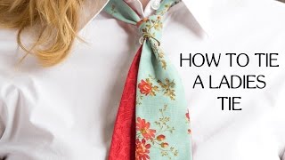 How to tie a ladies tie
