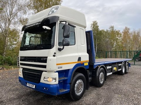 FX12 AZR - DAF CF85 460 8x2 Rear Lift Flatbed | Law Truck Centre UK