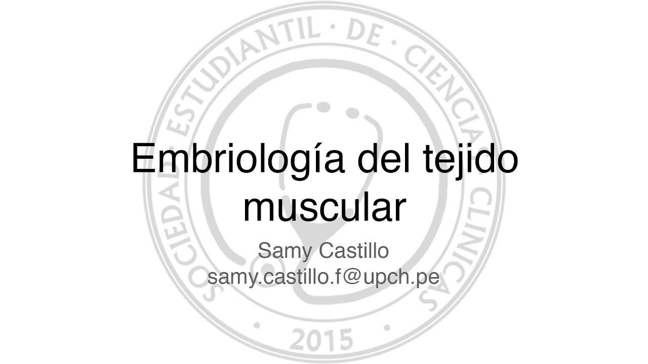 Embriología del Sistema Locomotor II: Tejido Muscular