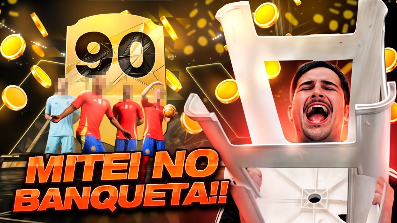A PRIMEIRA MITADA DO BANQUETA NO EA FC 25!! TIREI UMA CARTA 90+ CARA NO PACK OPENING!
