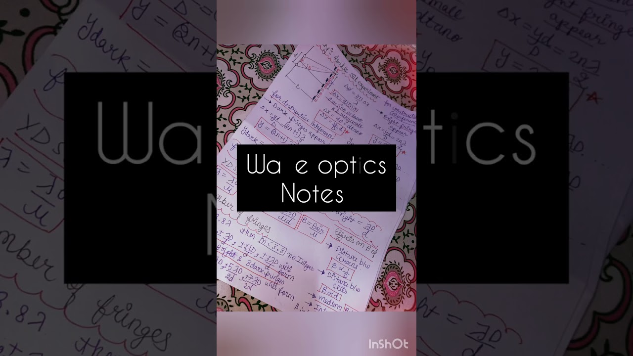 Wave optics class 12 notes | sciview