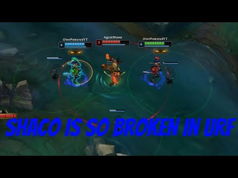 SHACO IS THE MOST OVER POWERED CHAMPION IN URF IN LEAGUE OF LEGENDS | Urf Shaco Gameplay