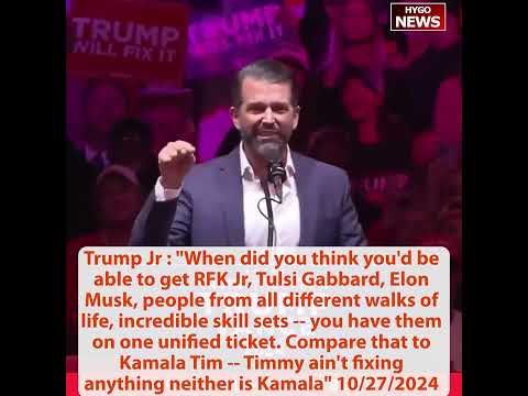 Donald Trump Jr: McDonald's prices have skyrocketed, able to get RFK, Tulsi Gabbard, Elon Musk
