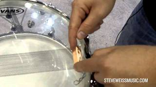 Video thumbnail for Evans Puresound Custom Pro Snare Wires at PASIC 2010 by Steve Weiss Music