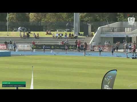 U11 Boys 200m Timed Final 3: 2022 Commonwealth Bank State Track and Field Championships // LAVicTV