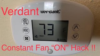 Verdant Hotel Air Conditioner- Constant Fan Hack!