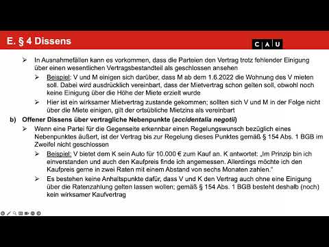 BGB AT – Folge 16 (Dissens; Scherzerklärung; Geschäftsunfähigkeit)
