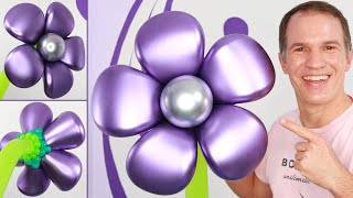 FLOR MUY FACIL Y BELLA 🌸😁 (como hacer flores con globos) 🌸 en distorsion - globoflexia - gustavo gg