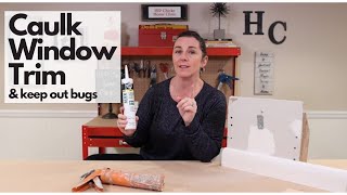 Caulk window trim &amp; seal out bugs (Say no to critters!)