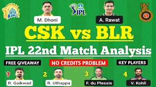 CSK vs RCB Dream11 Team | CSK vs BLR Dream11 Prediction | IPL 2022 Match | CSK vs RCB Dream11 Today