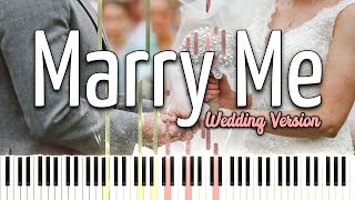 Train - Marry Me (Wedding Version) - Piano Tutorial (Piano Cover + Sheets)
