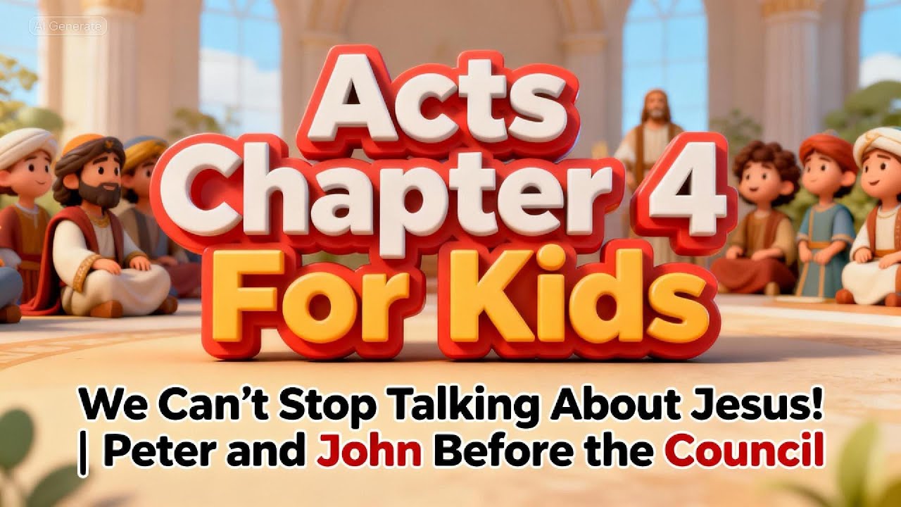 📖 Acts Chapter 4 — “We Can’t Stop Talking About Jesus!” For Kids (KJV)