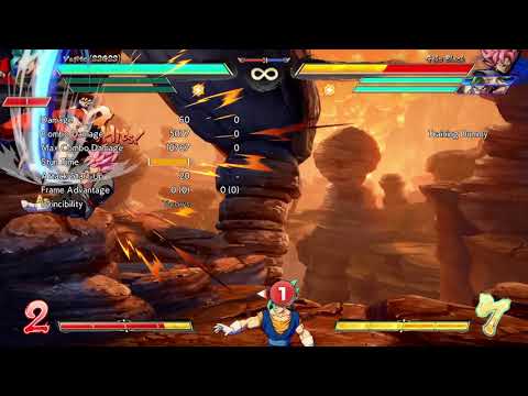 DBFZ Vegito SSGSS 5 Spirit Sword Corner Route feat. Super Baby B assist