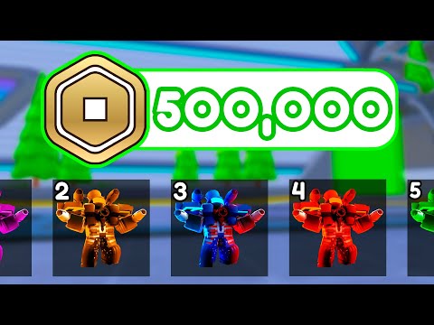 What do YOU GET for 500,000 Robux in Toilet Tower Defense?