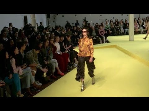 Models and designer on the Marques Almeida runway at the 2016 London Fashion Week