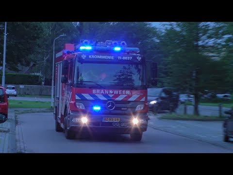 [Kazerne Omroep] opkomst en Uitruk brandweer krommenie met spoed naar een Melding in Assendelft