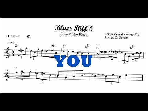 100 Ultimate Blues Riffs (Bb) by Andrew D. Gordon 005 - Sax, Trumpet and Play-along