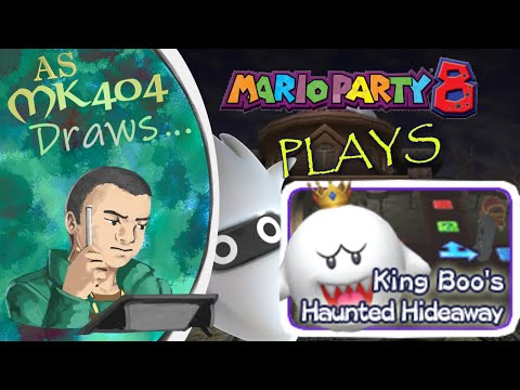 Mario Party 8 Plays While MK404 Draws | King Boo's Haunted Hideaway