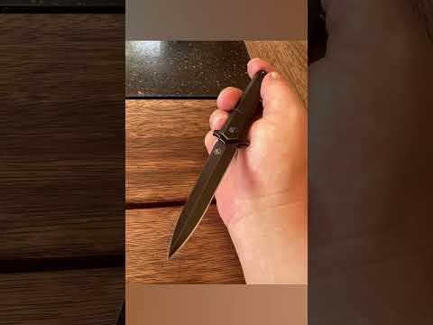 Pickled Steel Coffin in Titanium and D2 #pickledsteel #edc #coffin #stiletto