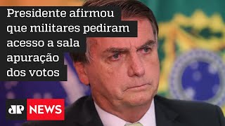 Bolsonaro propõe que militares façam parte da contagem de votos das eleições