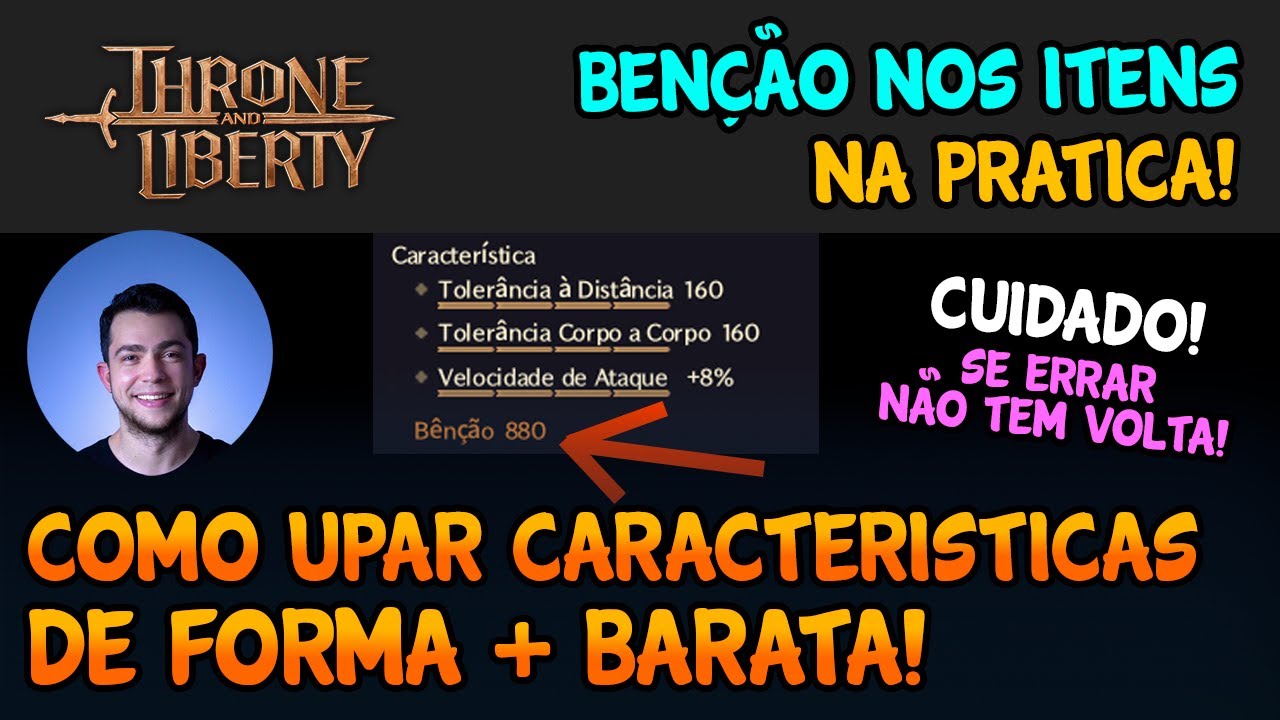 BENÇÃO NOS ITENS NA PRATICA! COMO UPAR CARACTERISTICAS DE FORMA + BARATA - THRONE AND LIBERTY