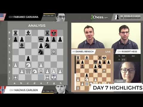 Carlsen vs Caruana (Game 7 Live Highlights): World Chess Championship