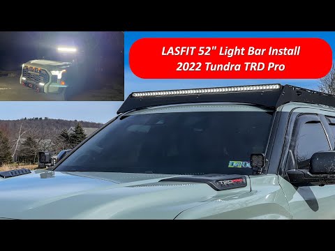 How to Install Light Bar on Roof Rack...LASFIT 42" and 52" Light Bar on Sherpa Grizzly Roof Rack