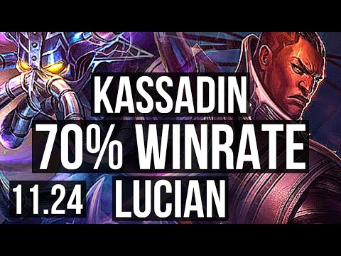 KASSADIN vs LUCIAN (MID) | 8/1/11, 70% winrate, Godlike | BR Grandmaster | 11.24