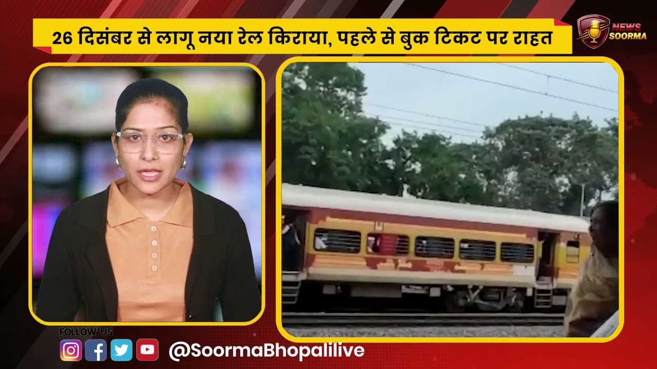 ट्रेन यात्रियों को झटका: प्रति किलोमीटर 2 पैसे बढ़ा किराया