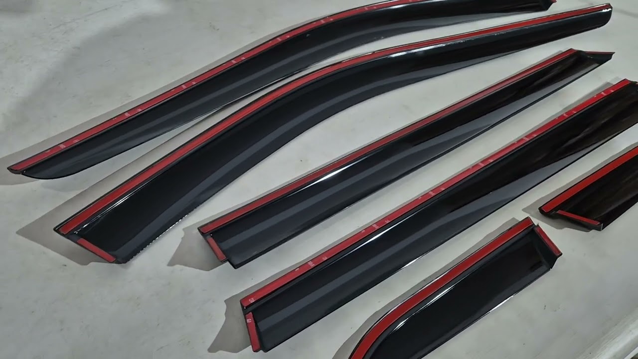 Honda CRV 2022- Déflecteurs de vitres avec moulure chromée Niken Luxury (6 pcs) Video 1