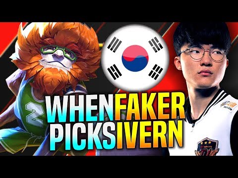 Faker Picks Ivern Jungle! - SKT T1 Faker Plays Ivern vs Karthus Jungle! | Faker KR SoloQ