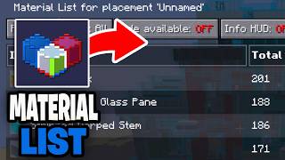 How To Use Litematica Material List! - Tutorial