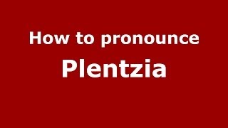 How to pronounce Plentzia